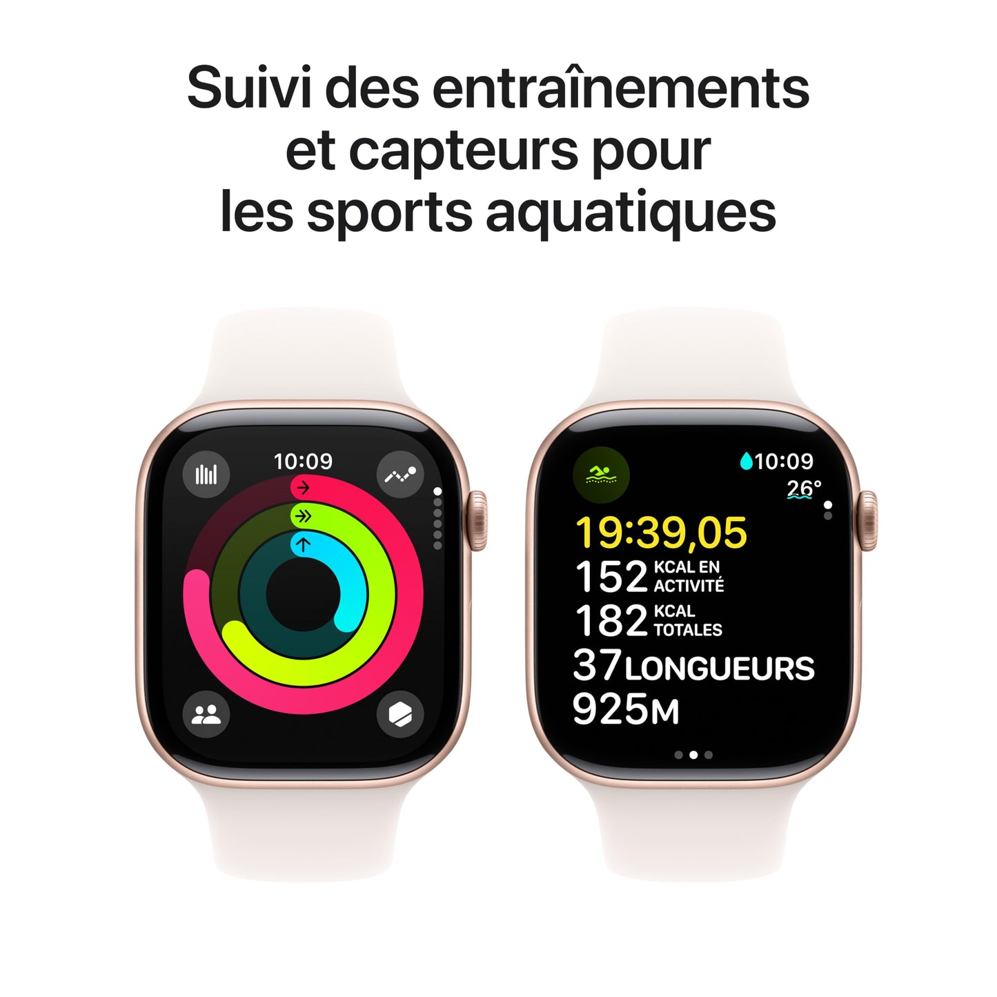 Apple Watch Series 10 (42 mm GPS + Cellular) Montre connectée avec Boîtier en Aluminium Noir de Jais et Bouchle Sport Encre Violette. Suivi de l’activité Physique, app ECG, Neutre en Carbone