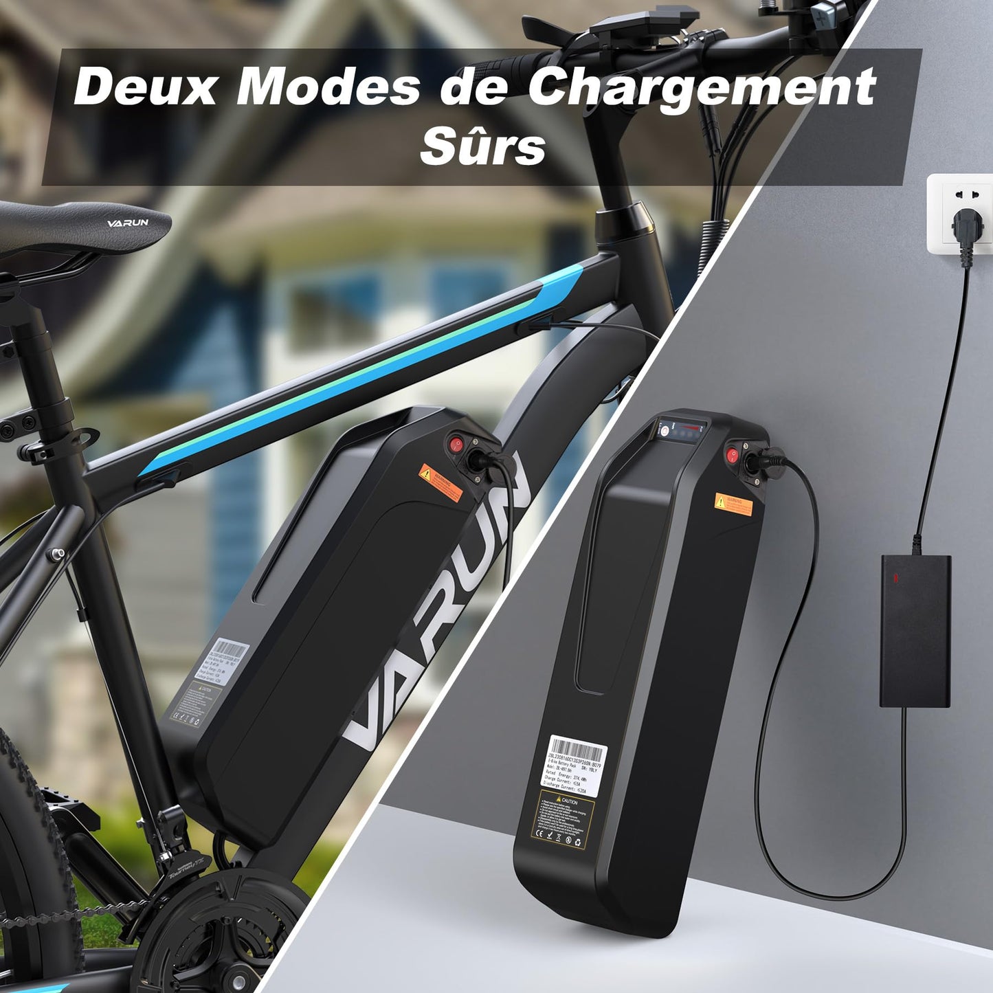 VARUN Velo Electrique, 24"/26"/27.5" VTT Électrique avec 48V/36V Batterie, Jusqu'à 55-100KM, 250W Moteur, Vélo Électrique Homme Femme avec 21/1 Vitesses, Écran LCD, Ville E-Bike avec Pédalage Assisté
