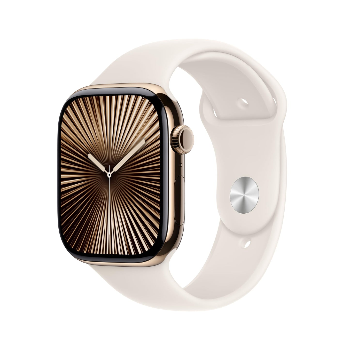 Apple Watch Series 10 (46 mm GPS + Cellular) Montre connectée avec Boîtier en Titane Naturel et Bracelet Sport Gris minéral (S/M). Suivi de l’activité Physique, app ECG, écran Retina Toujours activé