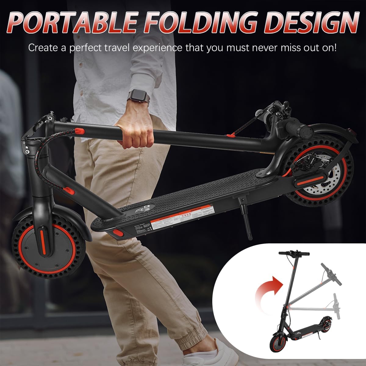 Trottinettes électriques de 8,5 Pouce, Batterie de Classe A de 10,4 Ah, 3 Modes de Vitesse, portée de 15 à 21 milles et Charge de 120 kg avec Support de téléphone Portable et verrou de Voiture