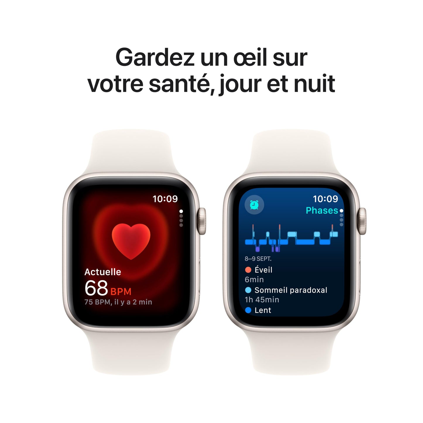 Apple Watch SE (2ᵉ gén) 44 mm GPS + Cellular Montre connectée avec Boîtier en aluminium minuit et Bracelet Sport minuit (M/L). Suivi activité et sommeil, détection accidents, suivi fréquence cardiaque