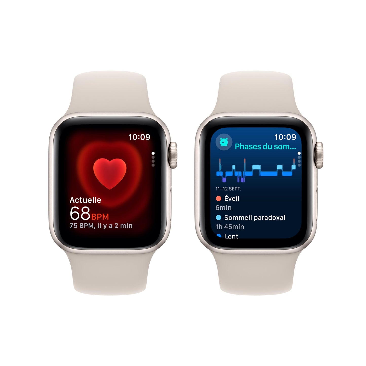 Apple Watch SE (2ᵉ gén) 44 mm GPS + Cellular Montre connectée avec Boîtier en aluminium minuit et Bracelet Sport minuit (M/L). Suivi activité et sommeil, détection accidents, suivi fréquence cardiaque