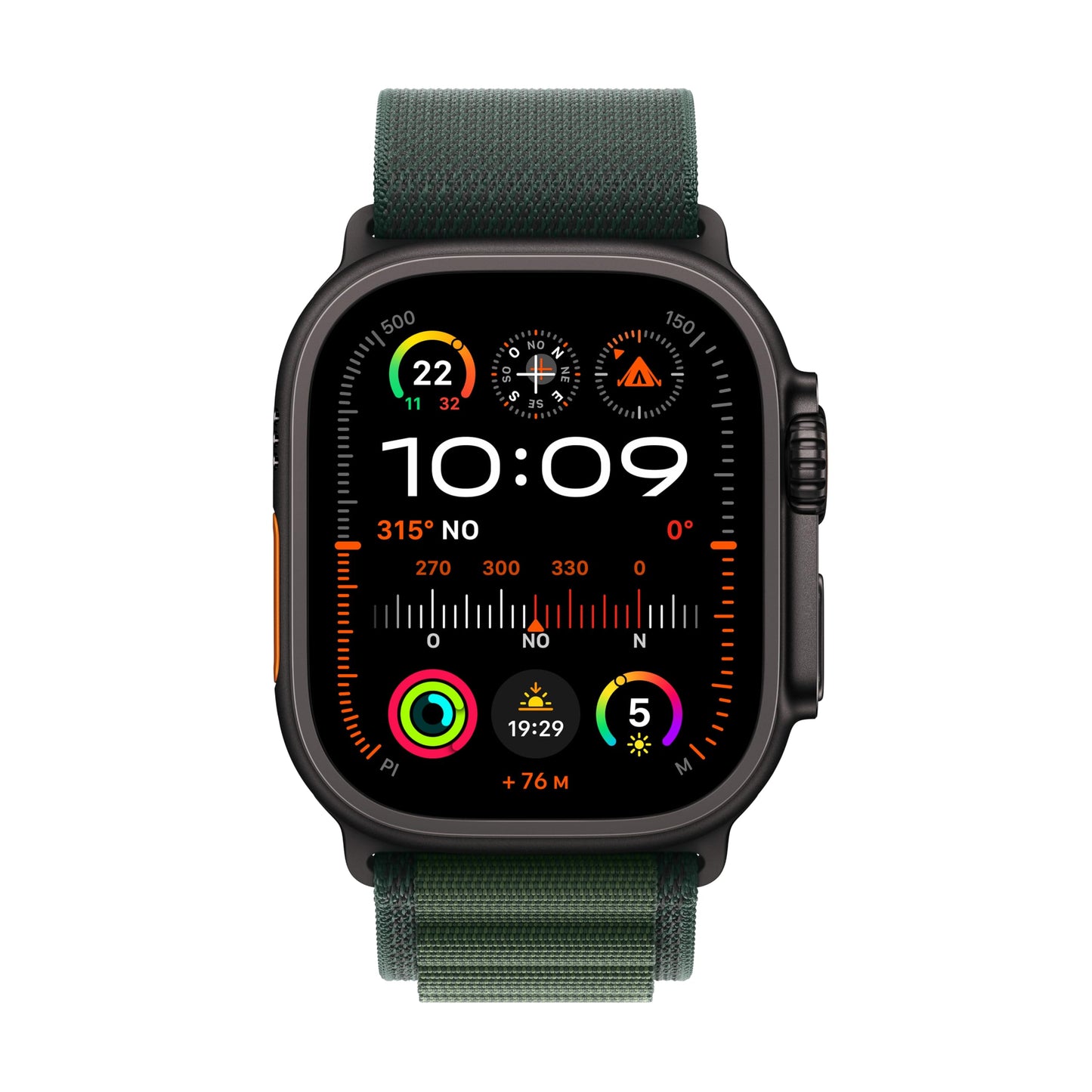 Apple Watch Ultra 2 (49 mm GPS + Cellular) Montre de Sport connectée avec Boîtier en Titane Naturel et Bracelet Milanais Titane Naturel (Medium). Suivi de l’activité, Neutre en Carbone