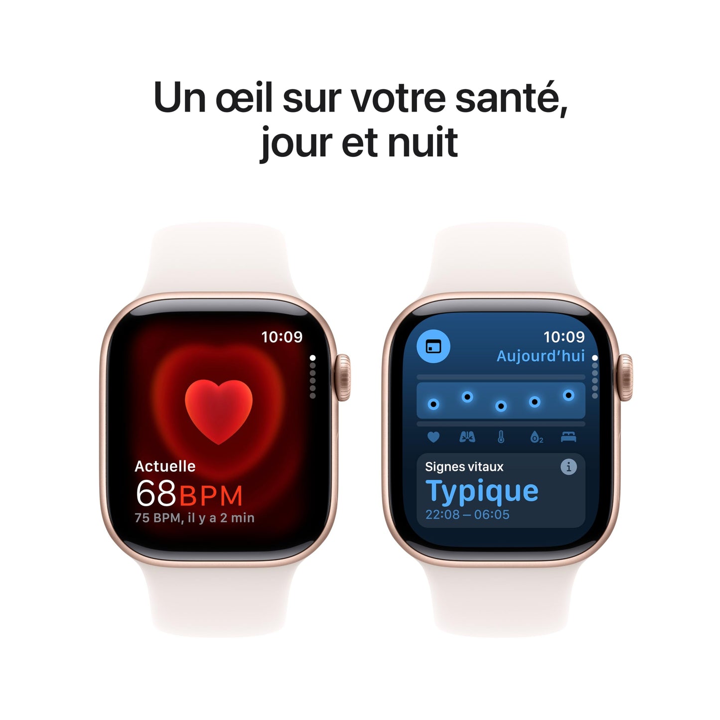 Apple Watch Series 10 (42 mm GPS + Cellular) Montre connectée avec Boîtier en Aluminium Noir de Jais et Bouchle Sport Encre Violette. Suivi de l’activité Physique, app ECG, Neutre en Carbone