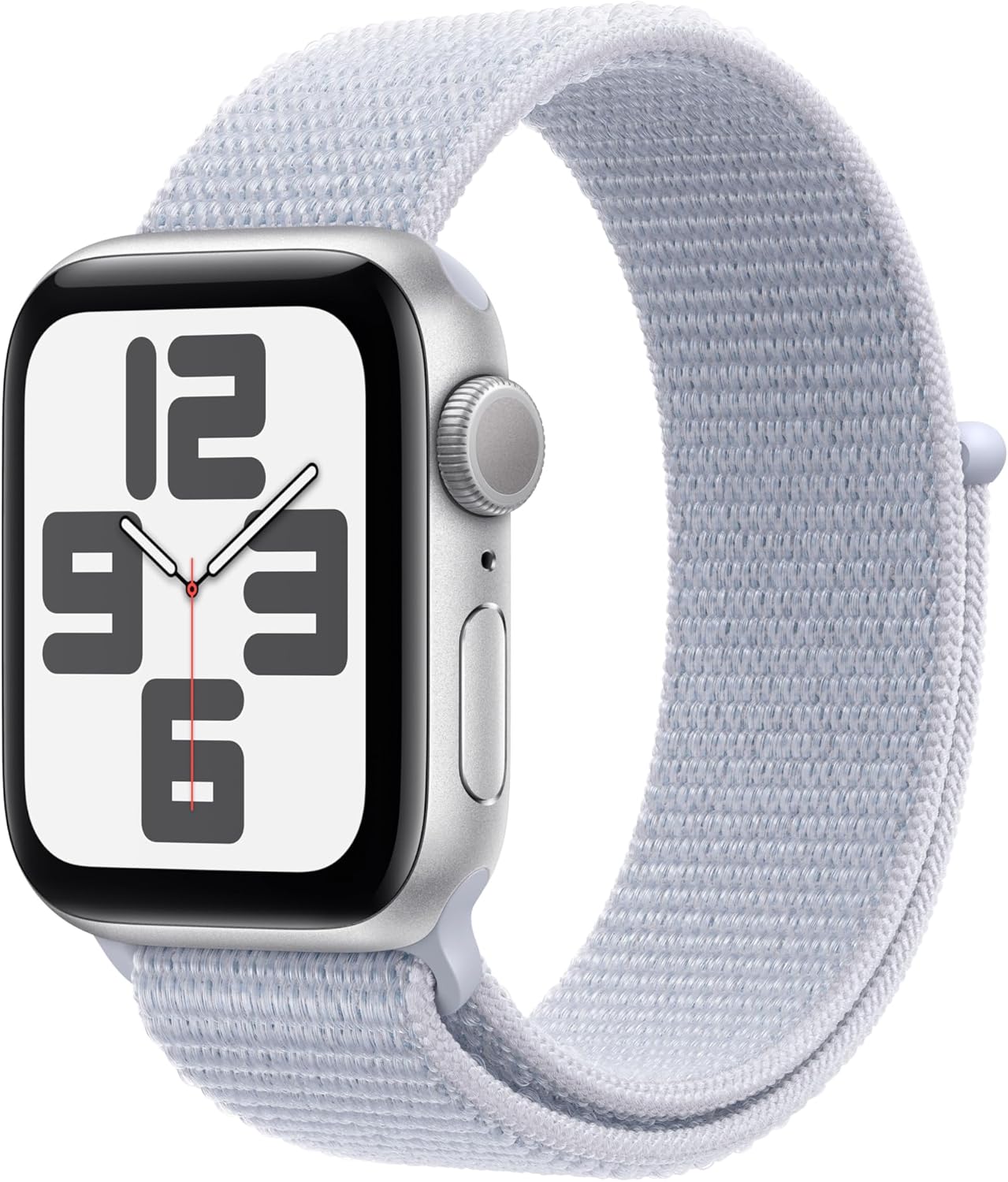 Apple Watch SE (2ᵉ génération) 40 mm GPS Montre connectée avec Boîtier en Aluminium lumière stellaire et Bracelet Sport lumière stellaire (S/M). Suivi activité et Sommeil, détection Accidents