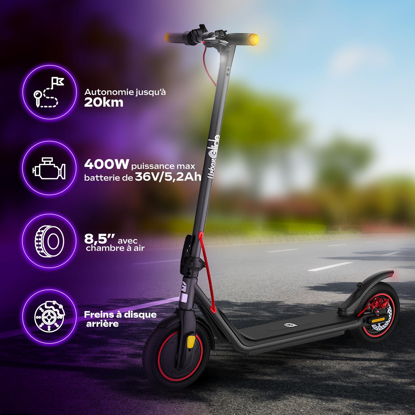 UrbanGlide Trottinette électrique Ride 85 Lite 400w 8,5"