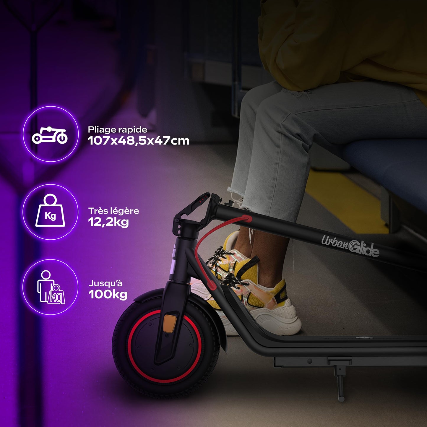 UrbanGlide Trottinette électrique Ride 85 Lite 400w 8,5"