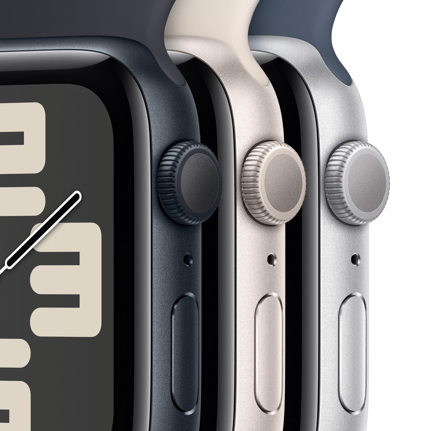 Apple Watch SE (2ᵉ génération) 40 mm GPS Montre connectée avec Boîtier en Aluminium lumière stellaire et Bracelet Sport lumière stellaire (S/M). Suivi activité et Sommeil, détection Accidents