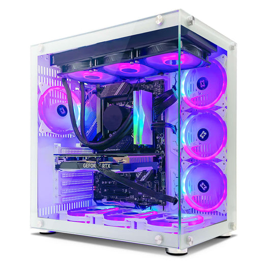 INFOMAX | PC Gamer, Ordinateur de Bureau, PC Gaming - PROCESSEUR Intel Core i5-12400F • NVIDIA RTX 4060 8 GO • RAM DDR4 16 GO RGB • SSD 1 to • WiFi • BOÎTIER ARGB 9 VENTILOS • Watercooling • FREEOS