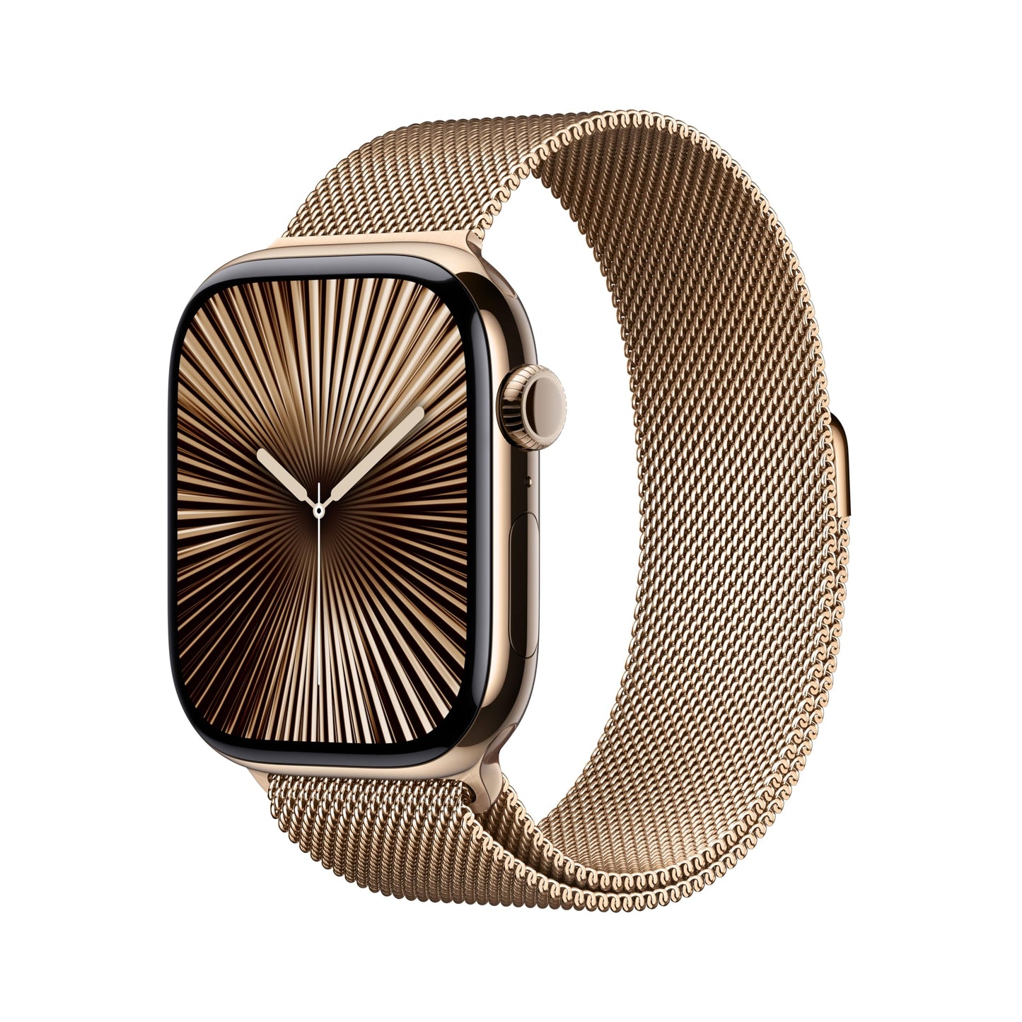 Apple Watch Series 10 (46 mm GPS + Cellular) Montre connectée avec Boîtier en Titane Naturel et Bracelet Sport Gris minéral (S/M). Suivi de l’activité Physique, app ECG, écran Retina Toujours activé