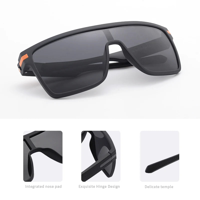 AOFLY Brand Polarized Sunglasses Men Fashion Oversized Flexible Frame Square Male Sun Glasses For Driving Goggle Zonnebril Heren