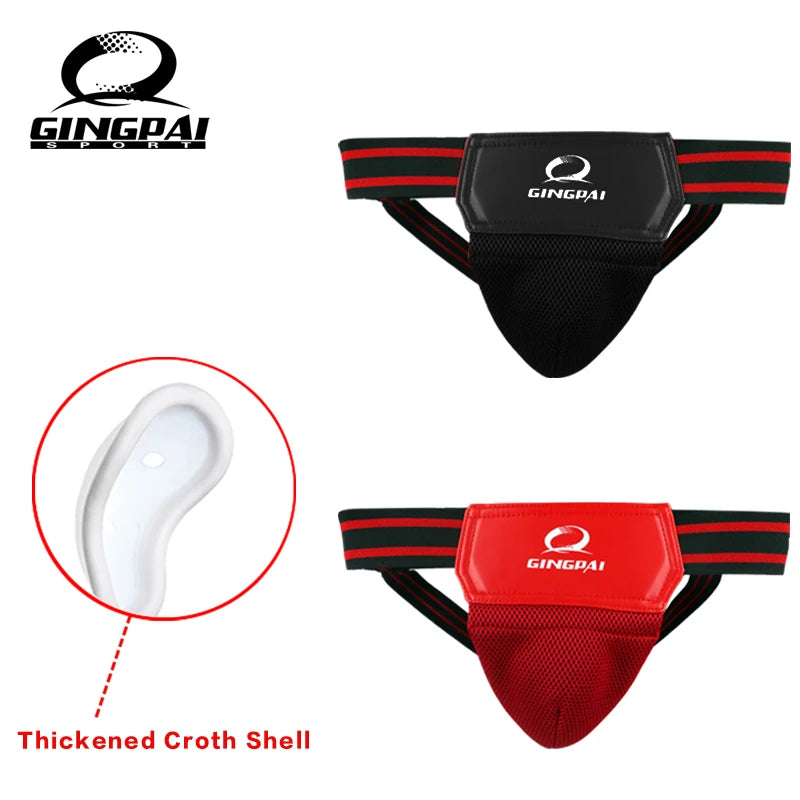 Hot Sale Adult Male Red MMA Crotch Protector TKD Karate Groin Guard Child Men Groin Protector Kick Boxing Protection Jockstrap