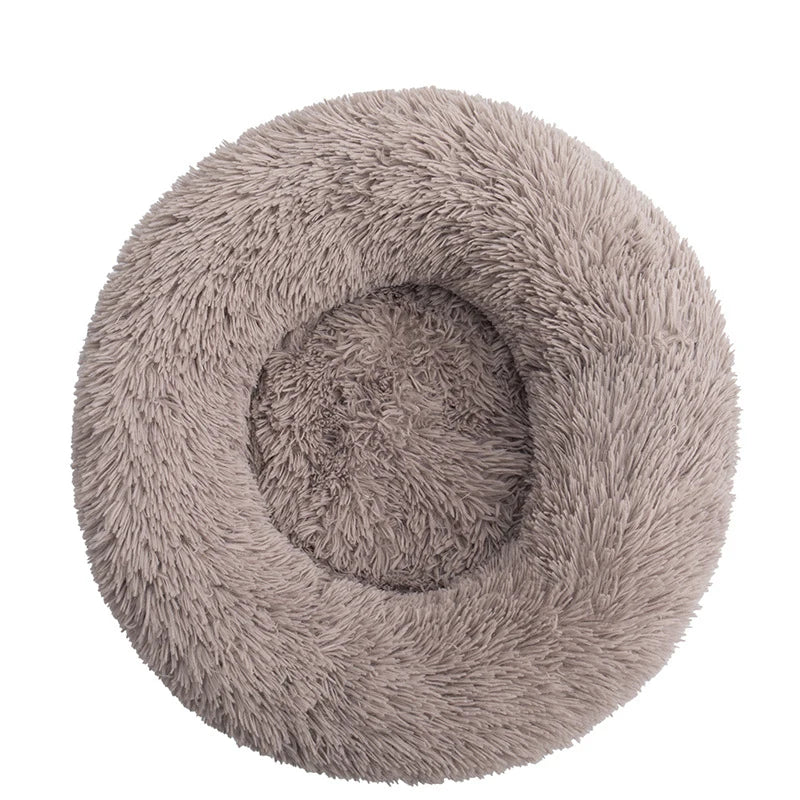 40-110cm Round Pet Bed for Large Dog Bed Super Soft Cat Bed Long Plush Dog House for Medium Dog House Winter Warm Sleeping