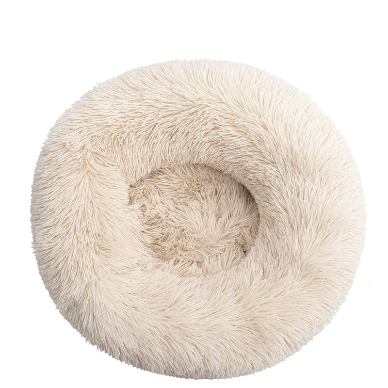 40-110cm Round Pet Bed for Large Dog Bed Super Soft Cat Bed Long Plush Dog House for Medium Dog House Winter Warm Sleeping