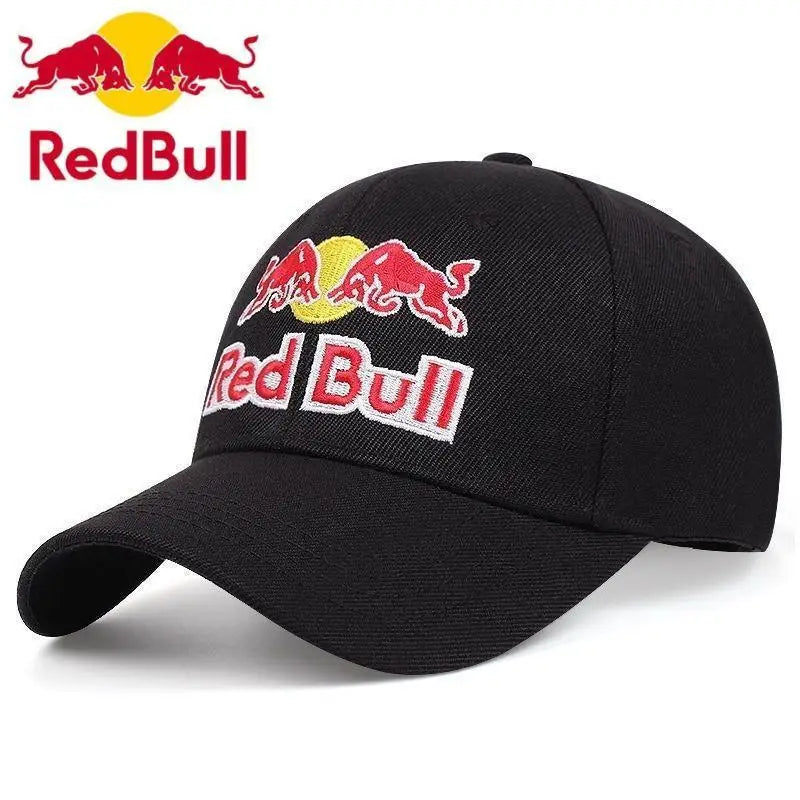 Classic Black Red Bull Baseball Hat Red Bull Racing Hat Men's and Women's Outdoor Sports Red Bull Hat Sunscreen Red Bull Sun Hat