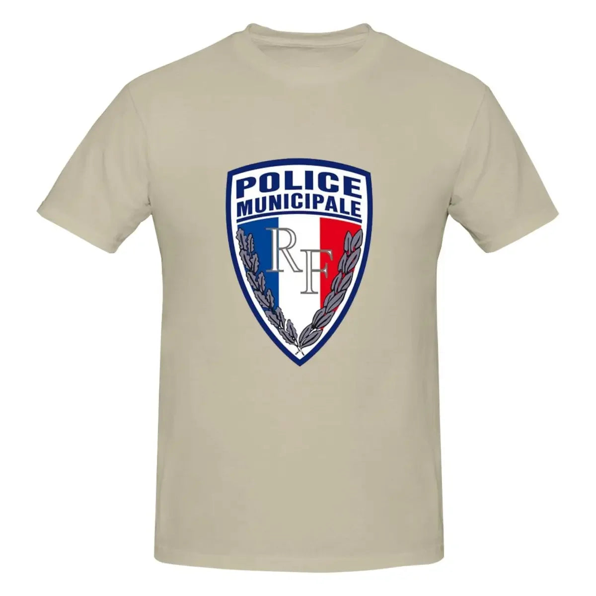 FRENCH MUNICIPAL POLICE INSIGNIA 100% Cotton T-shirt Unisex Funny T Shirts Men O-Neck Short Sleeve S-6XL