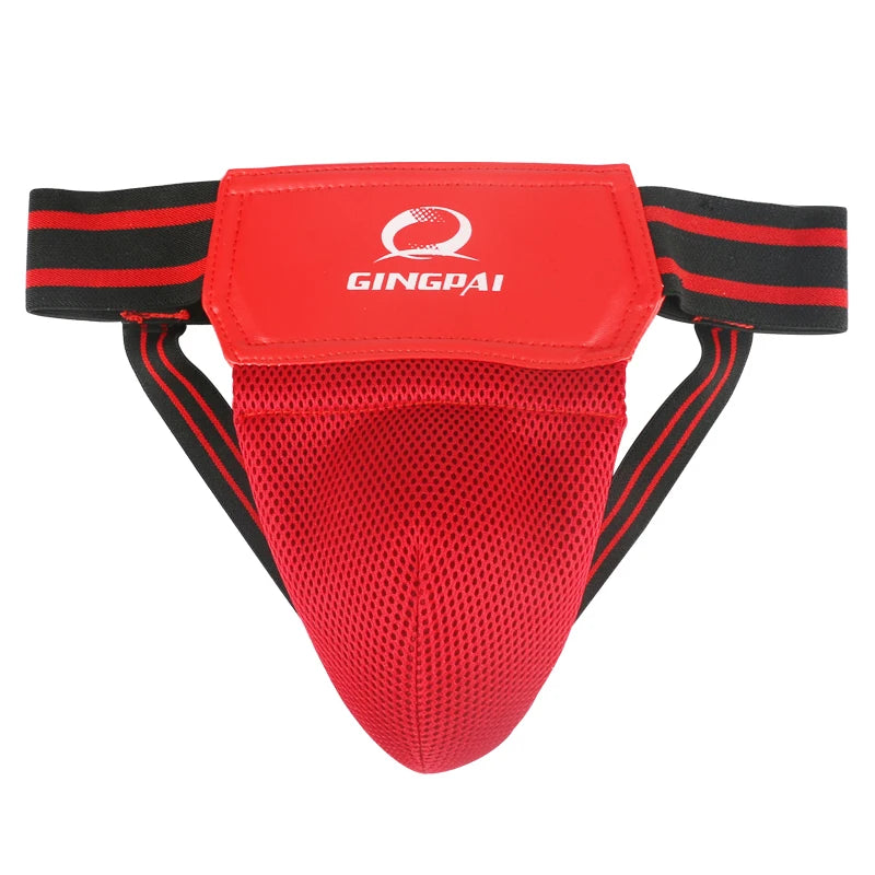 Hot Sale Adult Male Red MMA Crotch Protector TKD Karate Groin Guard Child Men Groin Protector Kick Boxing Protection Jockstrap