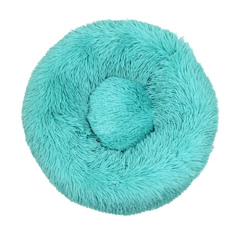 40-110cm Round Pet Bed for Large Dog Bed Super Soft Cat Bed Long Plush Dog House for Medium Dog House Winter Warm Sleeping