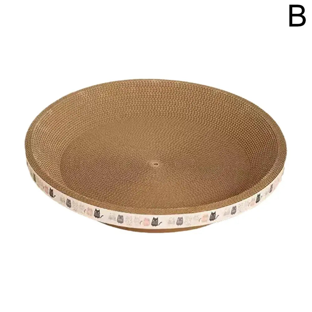 Cat Scratcher Cardboard Round Oval Cat Scratch Pad Bowl Nest for Indoor Cats Grinding Claw Round Cat Scratching Board