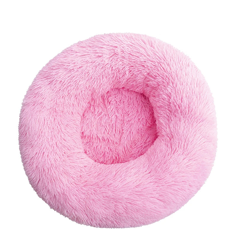 40-110cm Round Pet Bed for Large Dog Bed Super Soft Cat Bed Long Plush Dog House for Medium Dog House Winter Warm Sleeping