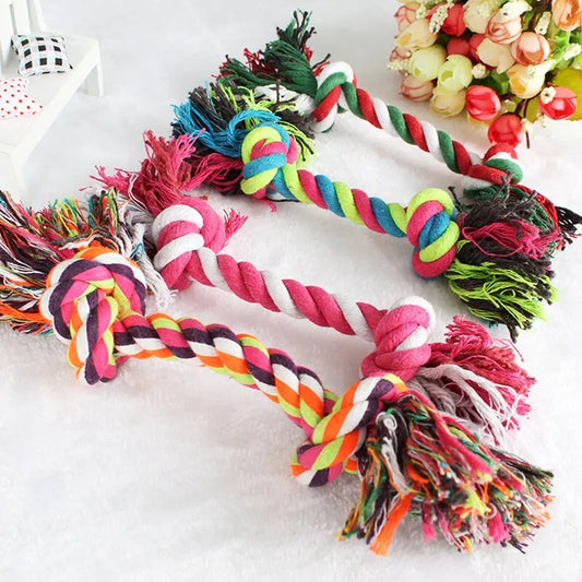 Dog Toy Pet Molar Bite-resistant Cotton Rope Knot for Small Dog Puppy Relieving Stuffy Cleaning Teeth Pet Chew Toys