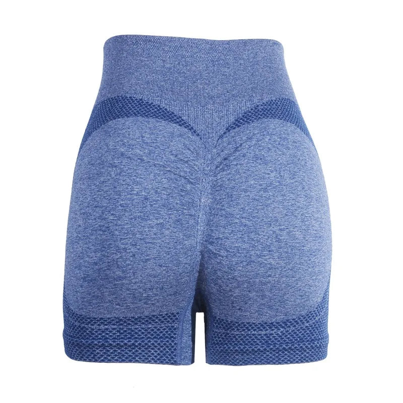 Women Butt Lifting Yoga Shorts Seamless Gym Leggings Tights Elastic Workout High Waist Tummy Control Ruched Booty Pants