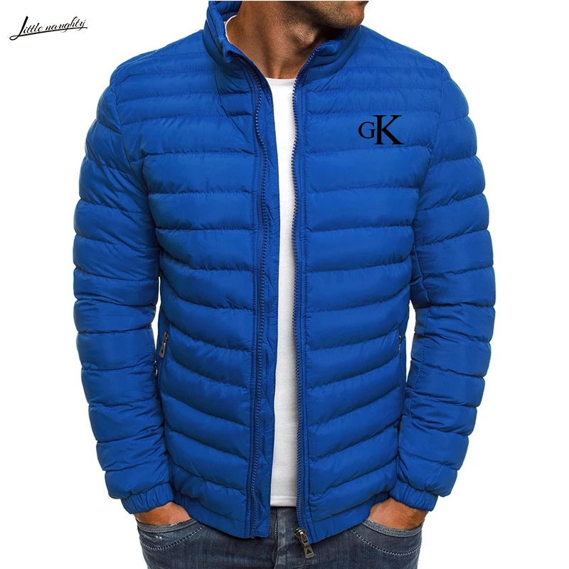 2023 New Autumn/Winter Men's Zipper Cotton Jacket Top Warm and Comfortable Coat