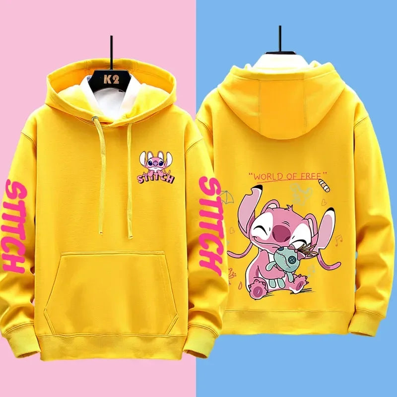 Disney Stitch Different Couple Outfits for Men and Women Casual Sweatshirts Hooded Jackets and Clothes