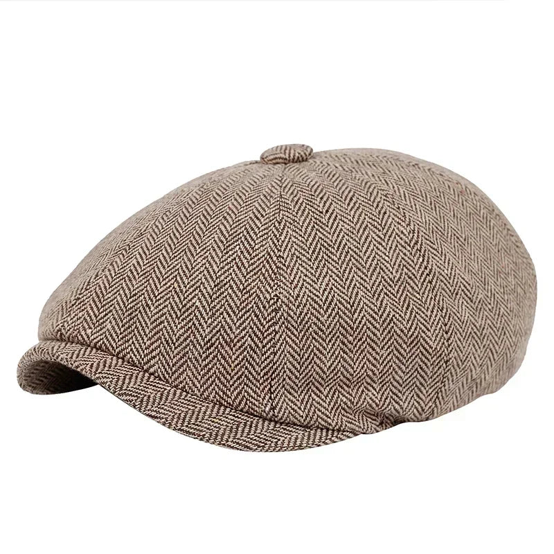 Classic Hat for Men Caps Vintage Retro Tweed Peaky Blinders Beret Hat Flat Peaked Cap Street Hats for Women Men