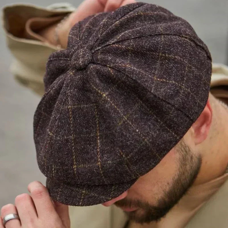 Classic Hat for Men Caps Vintage Retro Tweed Peaky Blinders Beret Hat Flat Peaked Cap Street Hats for Women Men