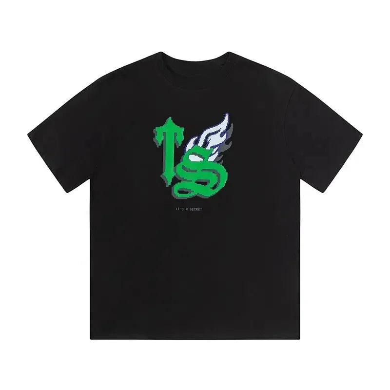 Women's Men's Luxury T-shirt Short-sleeved Outdoor Sports Clothing Printed Street Short Sleeve T-shirt Fashion Loose Casual