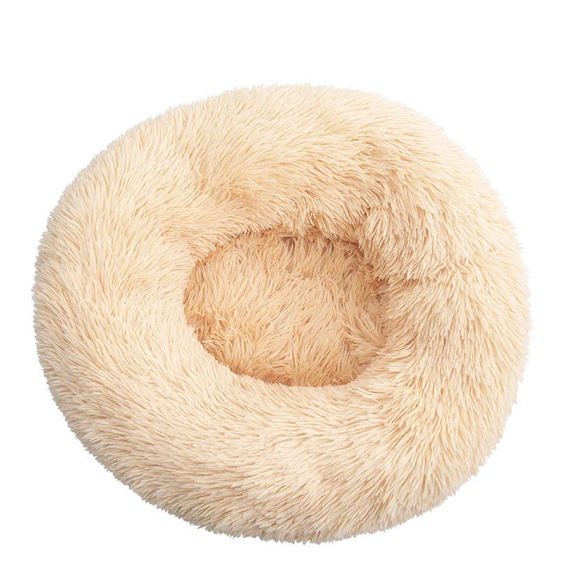 40-110cm Round Pet Bed for Large Dog Bed Super Soft Cat Bed Long Plush Dog House for Medium Dog House Winter Warm Sleeping