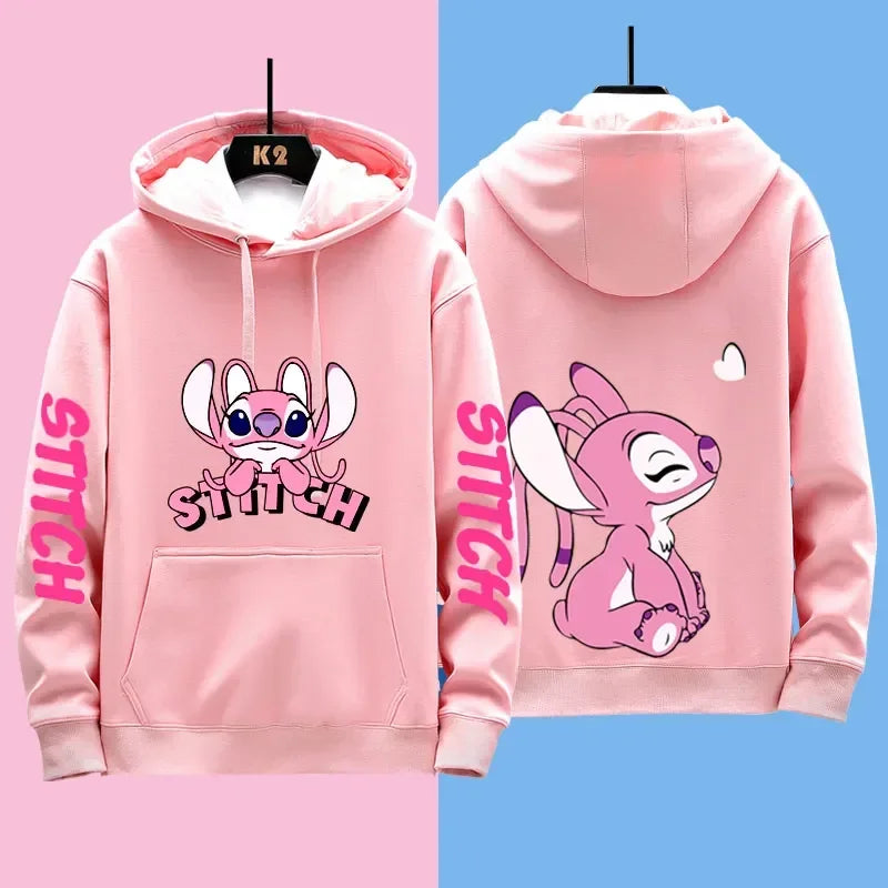 Disney Stitch Different Couple Outfits for Men and Women Casual Sweatshirts Hooded Jackets and Clothes