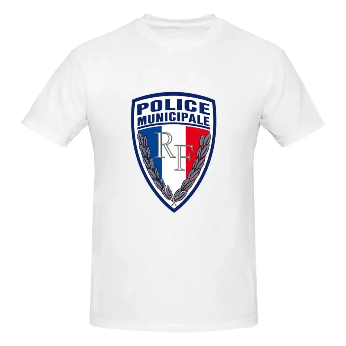 FRENCH MUNICIPAL POLICE INSIGNIA 100% Cotton T-shirt Unisex Funny T Shirts Men O-Neck Short Sleeve S-6XL