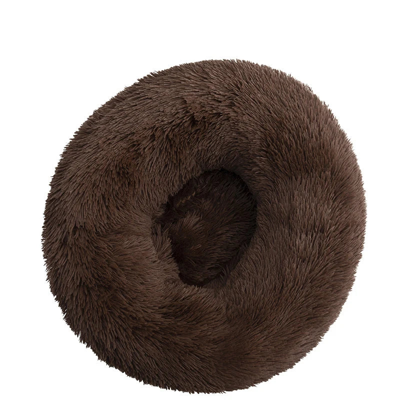 40-110cm Round Pet Bed for Large Dog Bed Super Soft Cat Bed Long Plush Dog House for Medium Dog House Winter Warm Sleeping