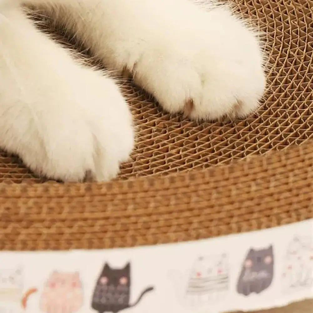 Cat Scratcher Cardboard Round Oval Cat Scratch Pad Bowl Nest for Indoor Cats Grinding Claw Round Cat Scratching Board