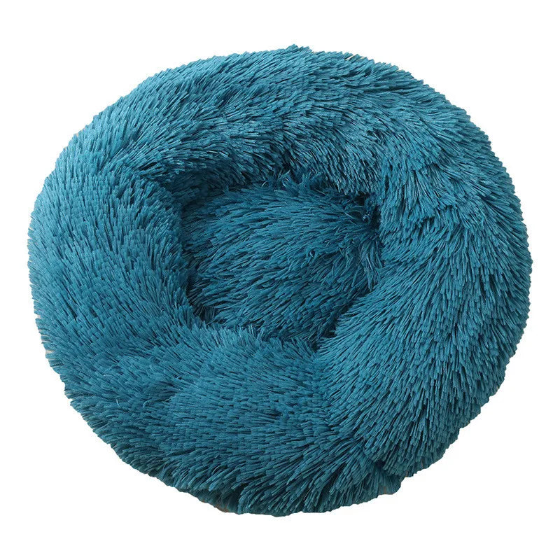 40-110cm Round Pet Bed for Large Dog Bed Super Soft Cat Bed Long Plush Dog House for Medium Dog House Winter Warm Sleeping