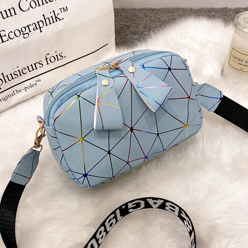 2024 New Luxury Tassel Small Messenger Bag for Women Lingge Embroidery Casual Female Shoulder Bags Fashion Ladies Crossbody Bags