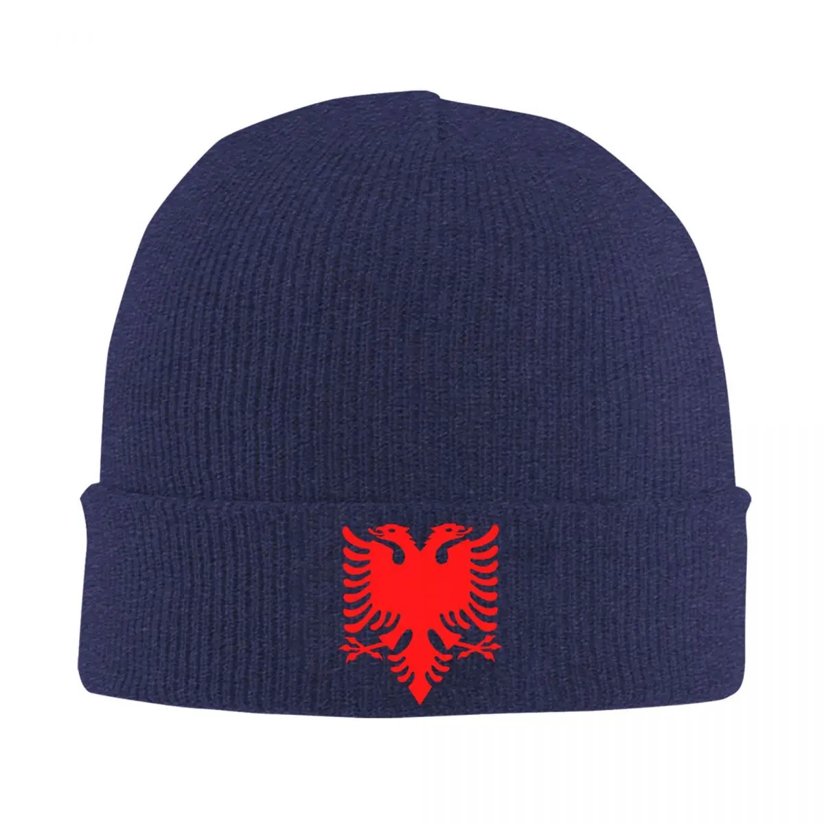 ALBANIA Flag Black Eagle On Red Knit Hat Beanie Autumn Winter Hat Warm Casual Caps Men Women Gifts