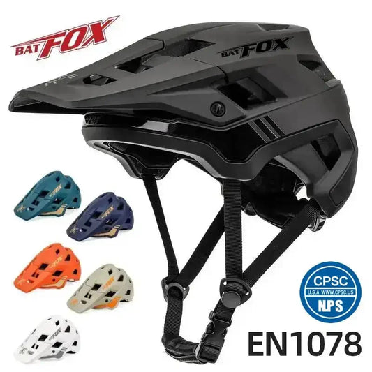 BATFOX Bike Helmet men's bicycle helmet MTB casco bicicleta Mountain bike casco ciclismo hombre Matte black cycling helmets