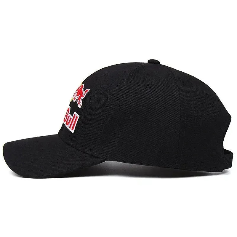 Classic Black Red Bull Baseball Hat Red Bull Racing Hat Men's and Women's Outdoor Sports Red Bull Hat Sunscreen Red Bull Sun Hat