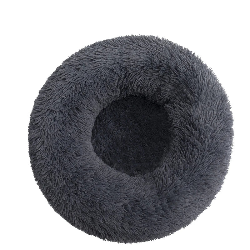 40-110cm Round Pet Bed for Large Dog Bed Super Soft Cat Bed Long Plush Dog House for Medium Dog House Winter Warm Sleeping