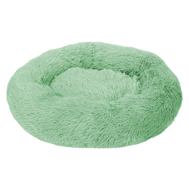 40-110cm Round Pet Bed for Large Dog Bed Super Soft Cat Bed Long Plush Dog House for Medium Dog House Winter Warm Sleeping