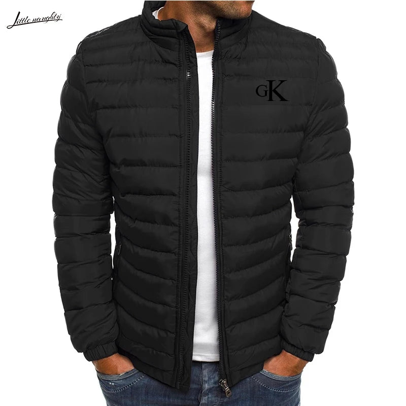 2023 New Autumn/Winter Men's Zipper Cotton Jacket Top Warm and Comfortable Coat