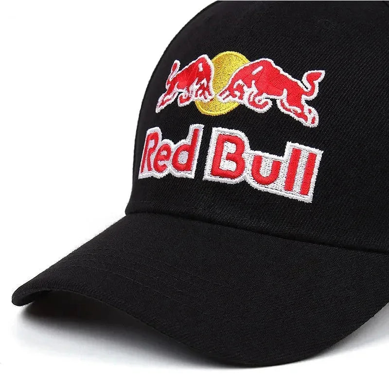 Classic Black Red Bull Baseball Hat Red Bull Racing Hat Men's and Women's Outdoor Sports Red Bull Hat Sunscreen Red Bull Sun Hat