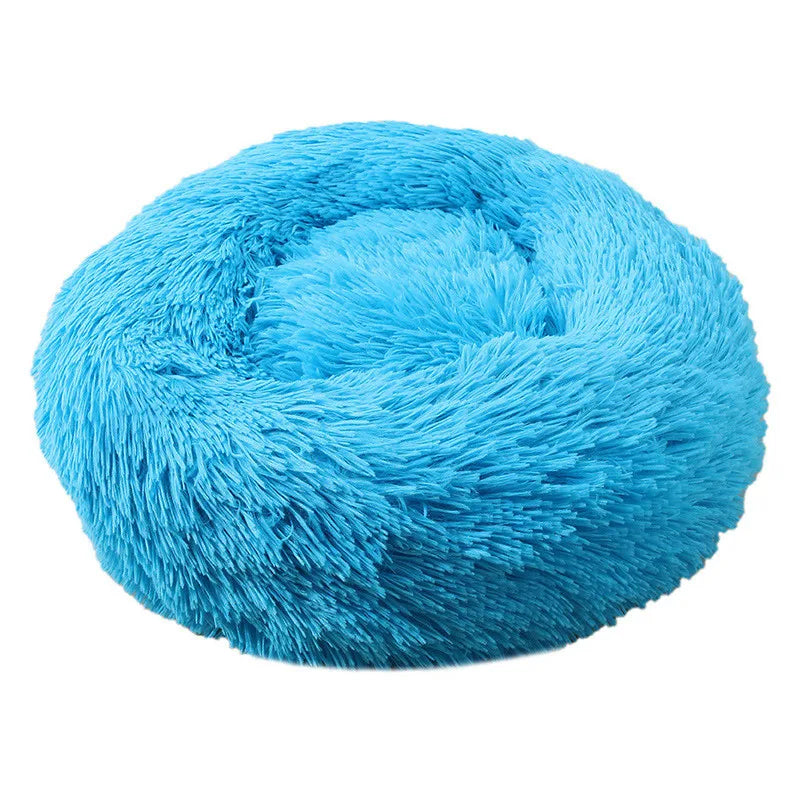 40-110cm Round Pet Bed for Large Dog Bed Super Soft Cat Bed Long Plush Dog House for Medium Dog House Winter Warm Sleeping