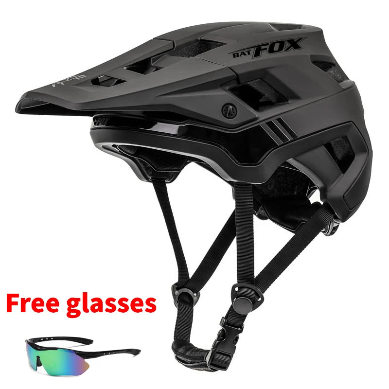 BATFOX Bike Helmet men's bicycle helmet MTB casco bicicleta Mountain bike casco ciclismo hombre Matte black cycling helmets