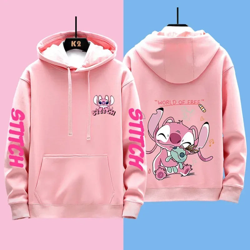 Disney Stitch Different Couple Outfits for Men and Women Casual Sweatshirts Hooded Jackets and Clothes