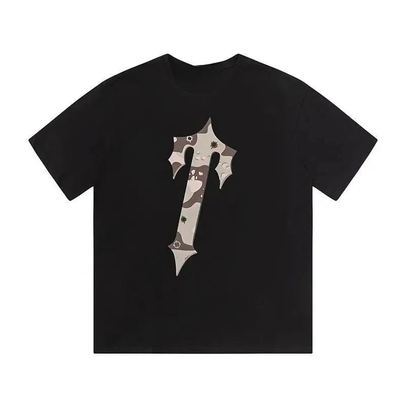 Women's Men's Luxury T-shirt Short-sleeved Outdoor Sports Clothing Printed Street Short Sleeve T-shirt Fashion Loose Casual