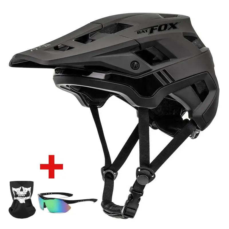 BATFOX Bike Helmet men's bicycle helmet MTB casco bicicleta Mountain bike casco ciclismo hombre Matte black cycling helmets